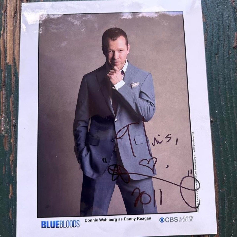 Signed Blue Bloods promotional photo of Donnie Wahlberg‎ as Danny Reagan